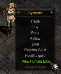 Check other player Hunting logs Mu Online