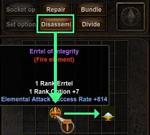 Disassemble Errtels